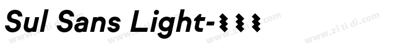Sul Sans Light字体转换